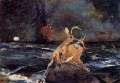 A Good Shot Adirondacks Realism marine painter Winslow Homer